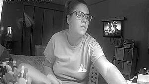 slutty teen caught on hidden cam skipping homework to masturbate