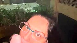 Damn! Latina Milf Sucks Hard Cock and Licks Balls With Passion!