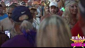 Fantasy Fest sluts flashing on the street, so wild! 😍