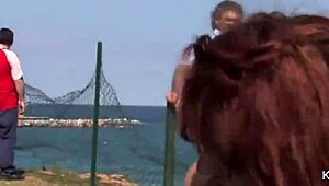 Redhead Slave Bound and Fucked at River View