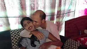 Black teen babe tackles hard cock in wild couple action!