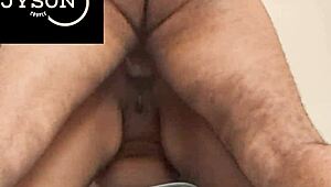 chubby amateur couple fucks ass close-up in homemade