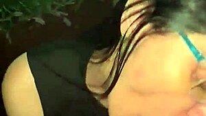 Damn! Latina Milf Sucks Hard Cock and Licks Balls With Passion!