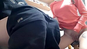 Two Sisters Play In The Kitchen Together