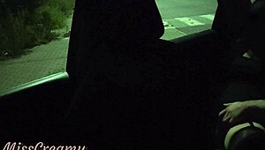 French Dogging - My Wife In Public Parking Squirts And Fucks A Voyeur - Caught By Strangers - Misscreamy