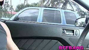 Asian teen gets pov hammered after roadside teasing