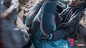 Caught In Wild Public Blowjob On Ruine.