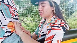 we had fun risky public sex in the amusement park