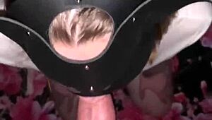 amateur girlfriend blows close-up for new year cumshot?