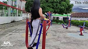 Spying On My Curvy Neighbor Working Out At The Park