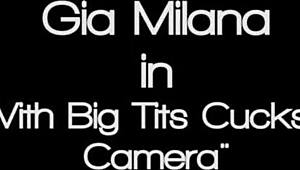 Angry wife with big tits cucks husband on camera