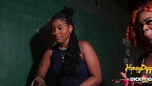 Feeling the passion as Dickhddaily and Devin pleasure ebony beauties outdoors