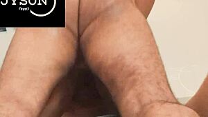 chubby amateur couple fucks ass close-up in homemade