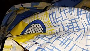 My stepsister peeps from the closet while I jerk off, then she masturbates too, leading to her flying orgasm