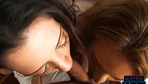 Two homemade threesomes featuring friends and girlfriends fucking