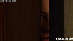 lesbian slave orgasms from strapon and pussy fingering 😍