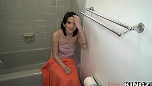 Riley Jean Caught by Stepbro Getting Too Horny for Deepthroat Action