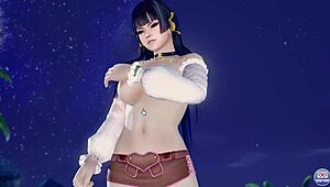 Hey, Look at Nyotengu Teasing Naked on Bed in Close-Up Anime Action! Wanna Join?