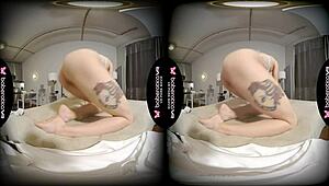 solo brunette amanda clarke masturbates in vr