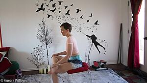 Yoga Lesson With Mature European Ass Wife Girlfriend Milf Babe