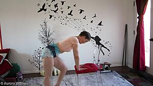 Yoga Lesson With Mature European Ass Wife Girlfriend Milf Babe