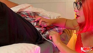 Wet stepdaughter secretly deepthroats stepdaddy's cock