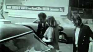 Vintage European Foursome At Euston Station London With Hairy Action