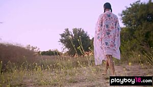 Hey, wanna see flexible milf Daniella Smith and a teen doing nude yoga outdoors?