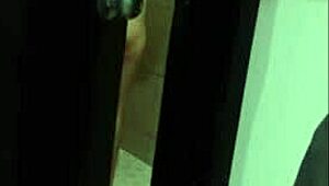 Brunette Latina stepsister fucked in bathroom by stepbrother