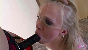 The commanding brunette belittles and demeans the slender blonde using an array of intimate toys