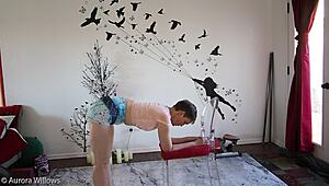 Yoga Lesson With Mature European Ass Wife Girlfriend Milf Babe