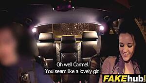 Fake cop encounters cheeky young lass who enjoys daring outdoor blowjob and sex.