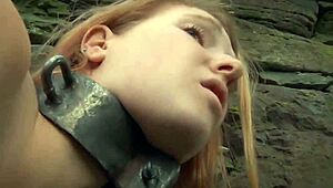 Ginger Sub Punished Outdoors