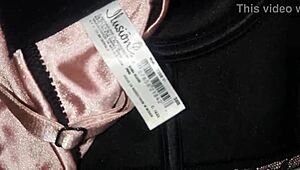 I climax on my favorite lingerie piece, allowing all my semen to fill it, before ejaculating onto it