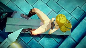 Blonde Zelda, make him cum hard now?