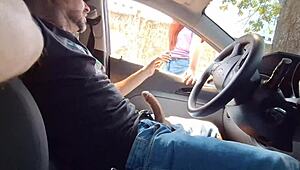 Teen Girl Masturbates Riskily at Bus Stop, Leading to Outdoor Muff Diving and Creampie