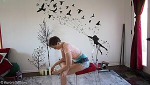 Yoga Lesson With Mature European Ass Wife Girlfriend Milf Babe