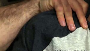 Jaxton Wheeler, the hot daddy bodybuilder, casually fucks little Sam Truitt in doggystyle with big cock.