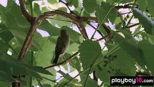 Hey, wanna see flexible milf Daniella Smith and a teen doing nude yoga outdoors?