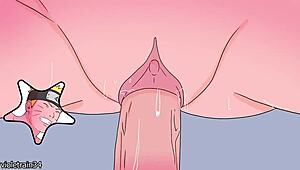 naruto can't resist playing with saber's tits before fucking her