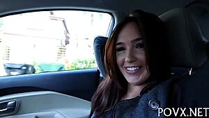 Naked teen couple engages in intense pov blowjob and pussy drilling