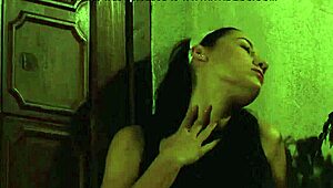 lesbian slave orgasms from strapon and pussy fingering 😍