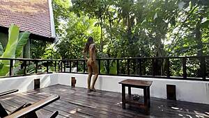 Monika Fox Squirts from Jungle Fingering Before Sucking Cock