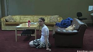 Heartfelt Whipping as Maitresse Canes Lesbian's Big Ass