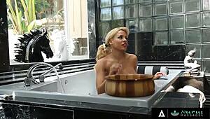 luna star gives nuru massage and deepthroats her client hard