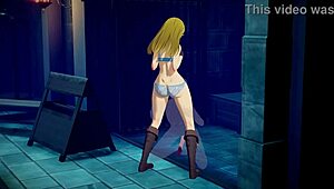 Blonde Zelda, make him cum hard now?