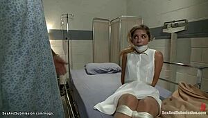 Wild nurse fetish with bondage and gagging