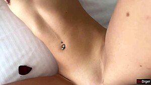 fucked a beauty hard in a hotel room and cum a lot on her pussy