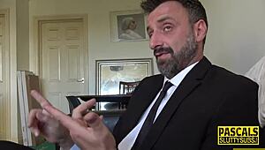 Submissive skank gets her ass pounded hard