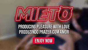 Orgasm achieved without hands in passionate bisexual domination.